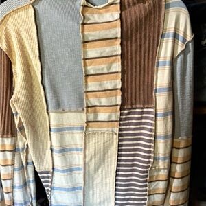 Three Bird Nest Multicolor Patchwork Top